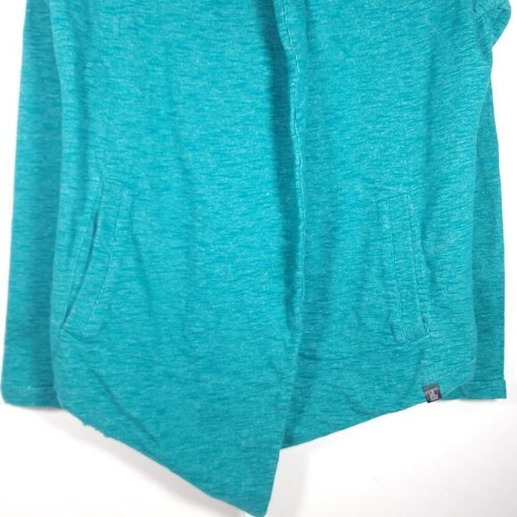 THE NORTH FACE Women's Fallsgrove Small Green Wrap Sweater Open Front Cardigan - Picture 3 of 12